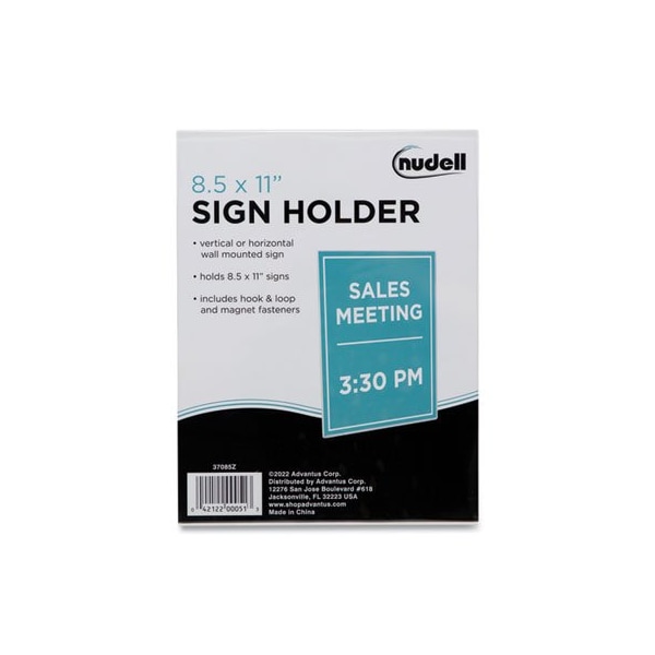 Artistic NuDell, Clear Plastic Sign Holder, All-Purpose, 8 1/2 X 11 37085Z - main